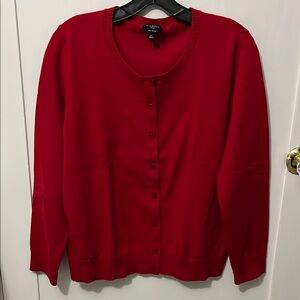 TALBOTS Red Cardigan Sweater